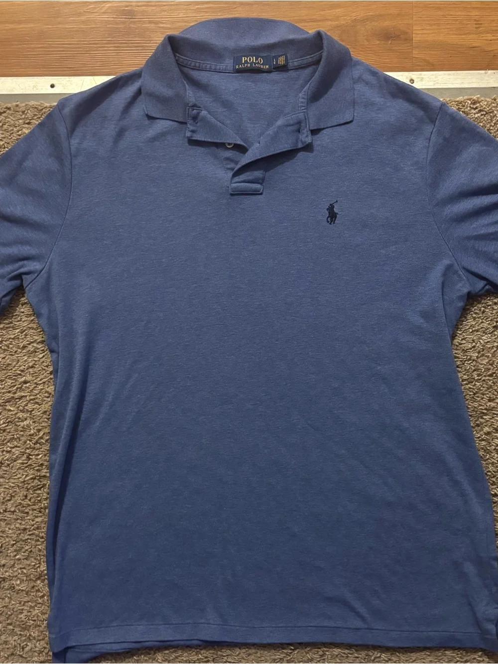 Polo by Ralph Lauren NWOT Mens Lg Blue Classic Polo Embroidered Logo Like New